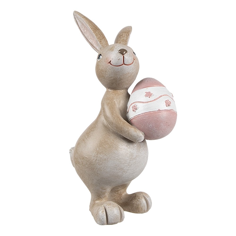 Decoratie Beeld Konijn 15 cm Beige Kunststof