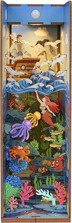 Tonecheer, DIY Book Nook, The Little Mermaid Bookend, TQ112, 18,2x8x24,5cm