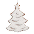 Kersthanger Kerstboom 9x1x10 cm Wit Kunststof