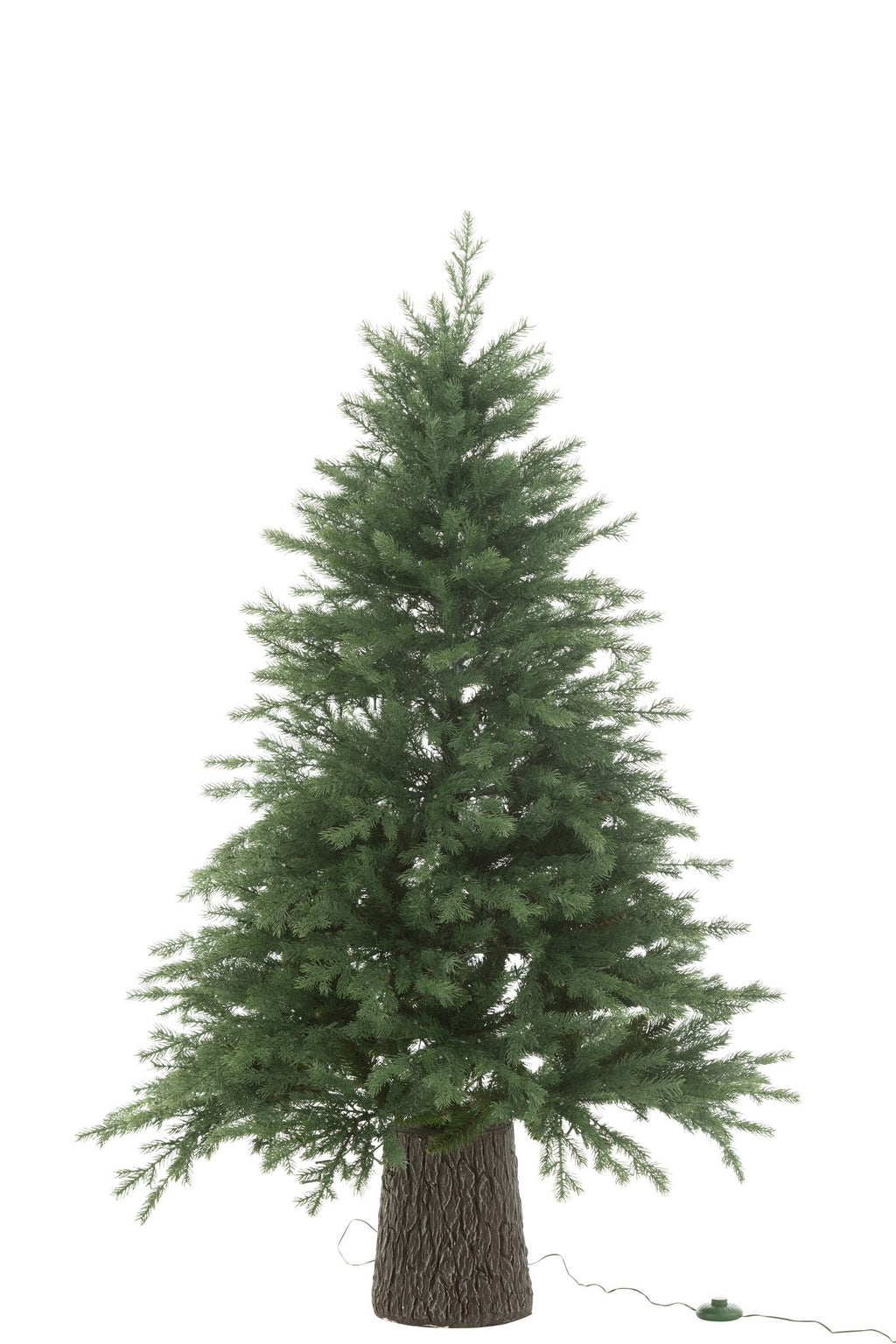 J-Line kerstboom 600 Led Houten Basis - kunststof - groen