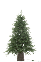 J-Line kerstboom 600 Led Houten Basis - kunststof - groen