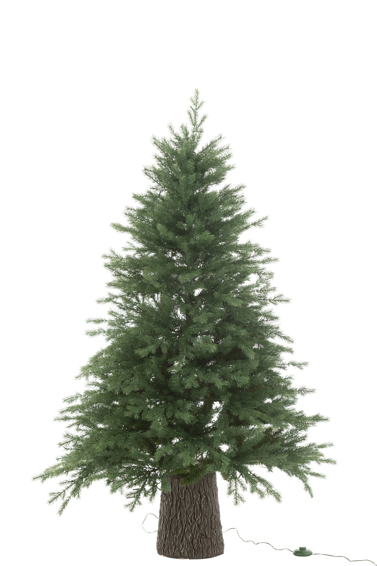 J-Line kerstboom 600 Led Houten Basis - kunststof - groen