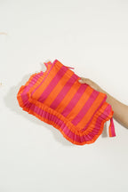 Katoenen etui met rucherand - groot formaat