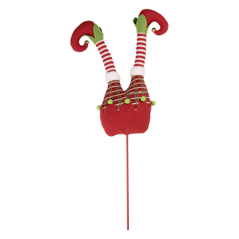 Kerstdecoratie Elfenbenen 20x8x82 cm Rood Hout