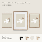 Gestippelde vogelposter - geel, ecopapier en verpakking