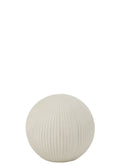 J-Line decoratie Bal - keramiek - wit - small