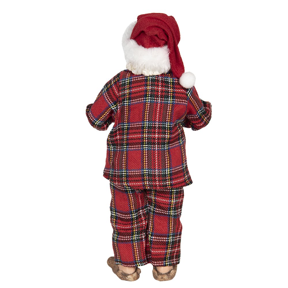 Beeld Kerstman 28 cm Rood Groen Textiel Beeld