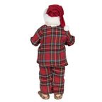 Beeld Kerstman 28 cm Rood Groen Textiel Beeld