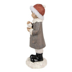 Beeld Kind 14 cm Grijs Polyresin Kerstfiguren
