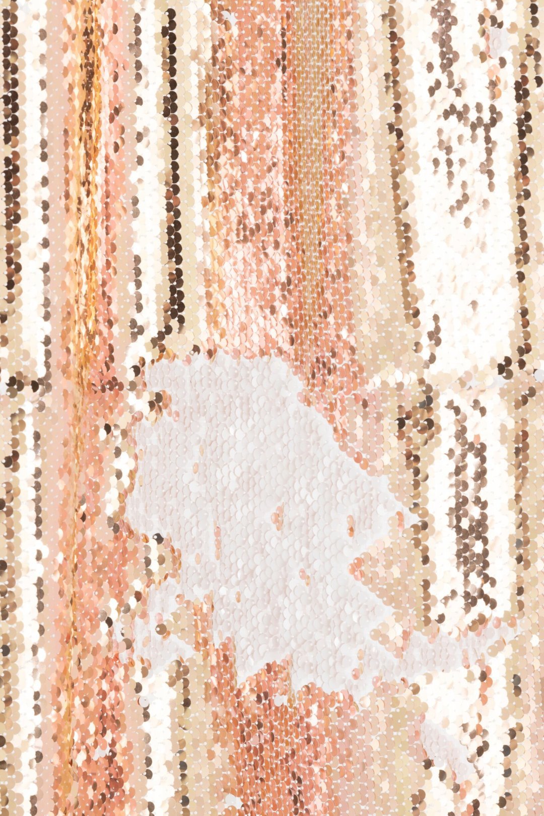 J-Line Gordijn Omkeerbaar Sequin Champagne/Wit