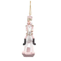 Kersthanger Hobbelpaard 9 cm Roze Kunststof Kerstdecoratie