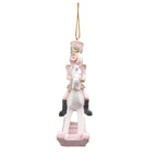 Kersthanger Hobbelpaard 9 cm Roze Kunststof Kerstdecoratie