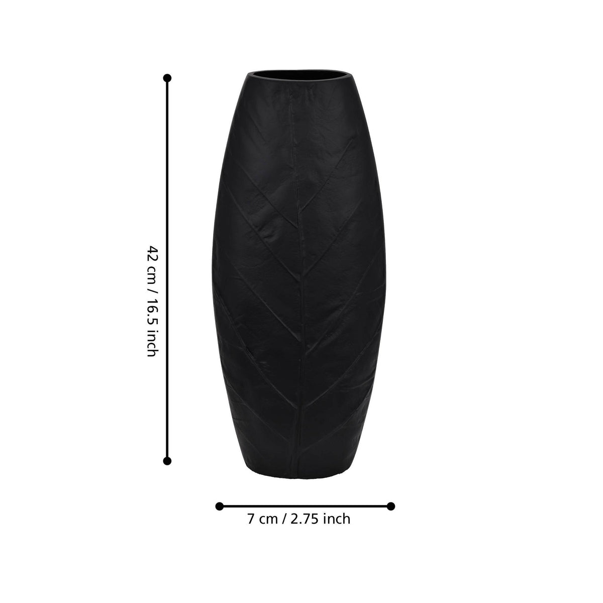 Vaas Midsalip Zwart 17x7x42cm
