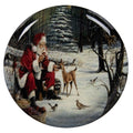 Decoratie schaal Ø 28x3 cm Wit Metaal