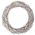 Krans Ø 40x8 cm Wit Rotan
