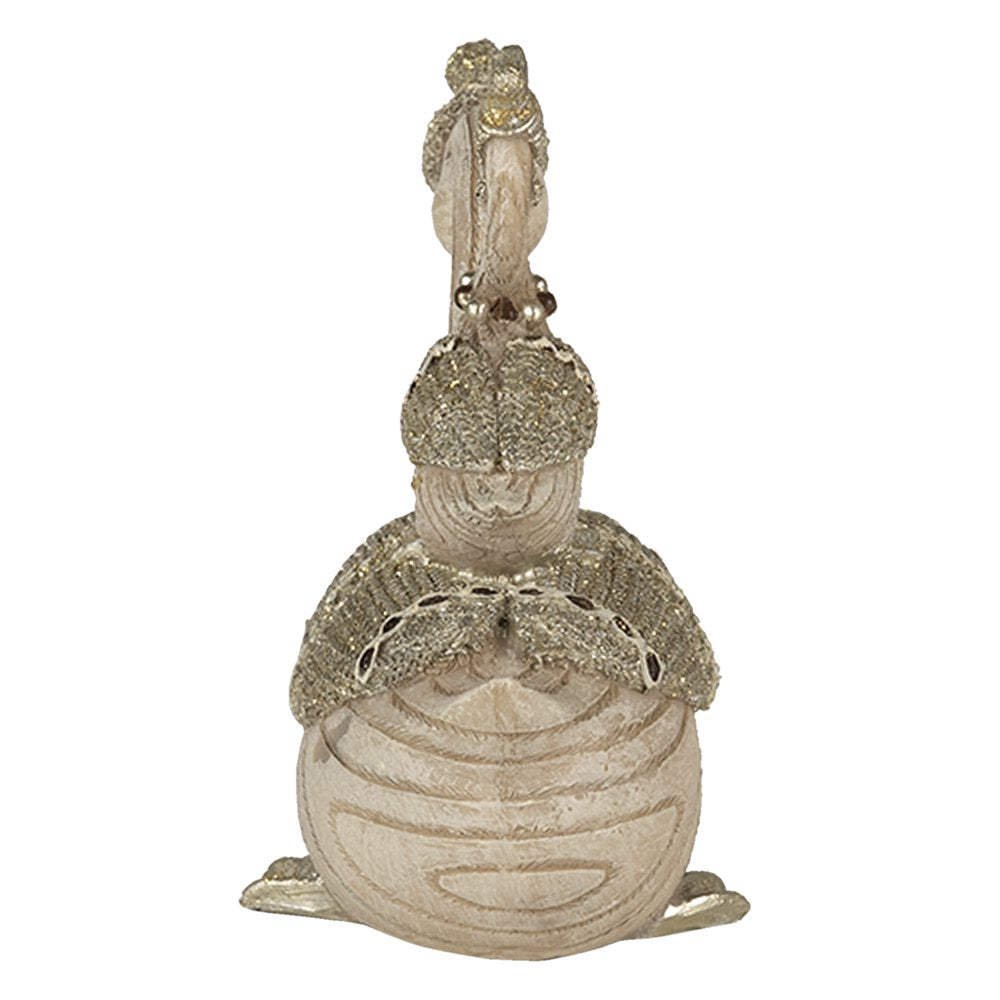 Beeld Zwaan 11x6x10 cm Beige Kunststof