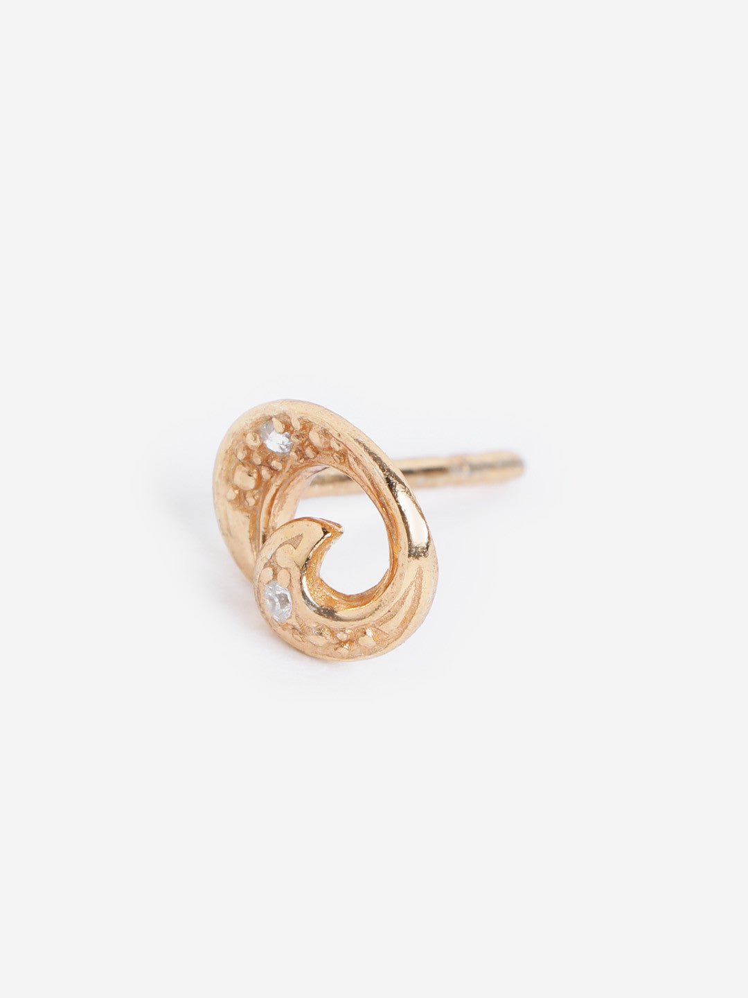 Oorknopjes | Sterling zilveren 18kt rosé vergulde CZ | Goud