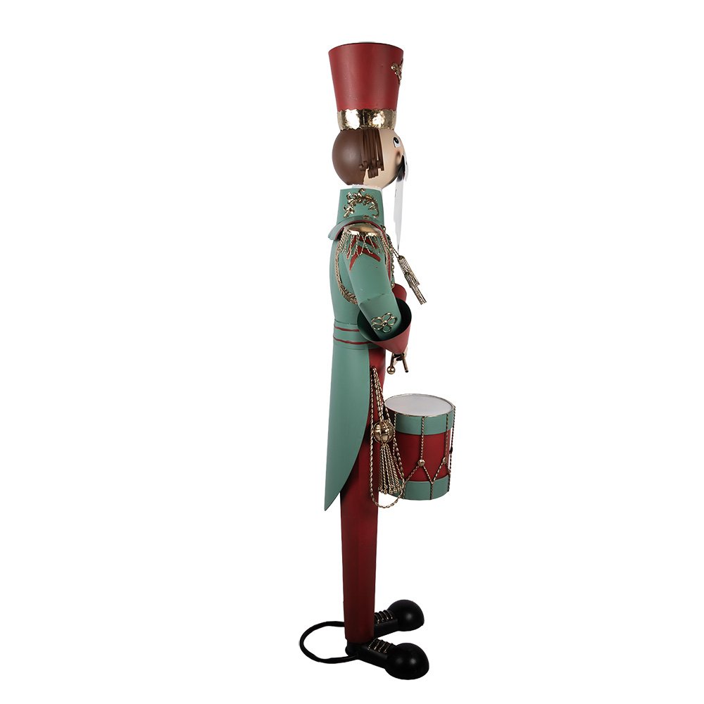 Kerstdecoratie Beeld Notenkraker 75x50x186 cm Rood Metaal