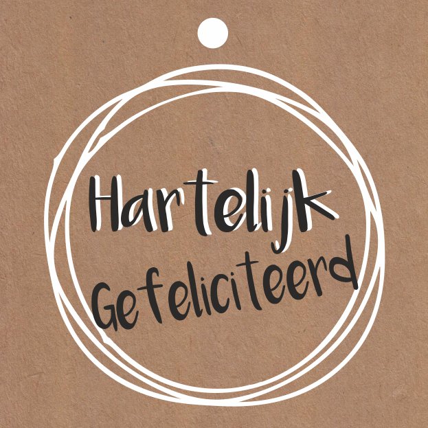 Cadeau kaartjes - Hartelijk gefeliciteerd - 20 stuks