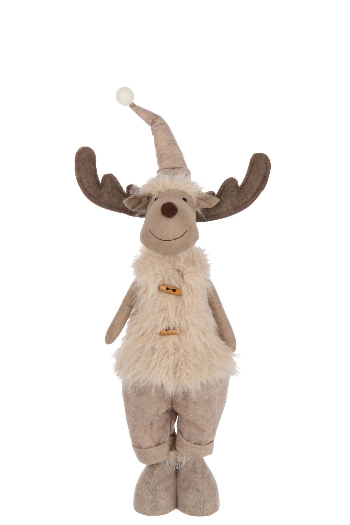 J-Line figuur Eland Telescopischebont - polyester - ecru