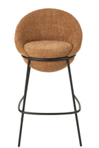J-Line barkruk - ijzer - terracotta/zwart
