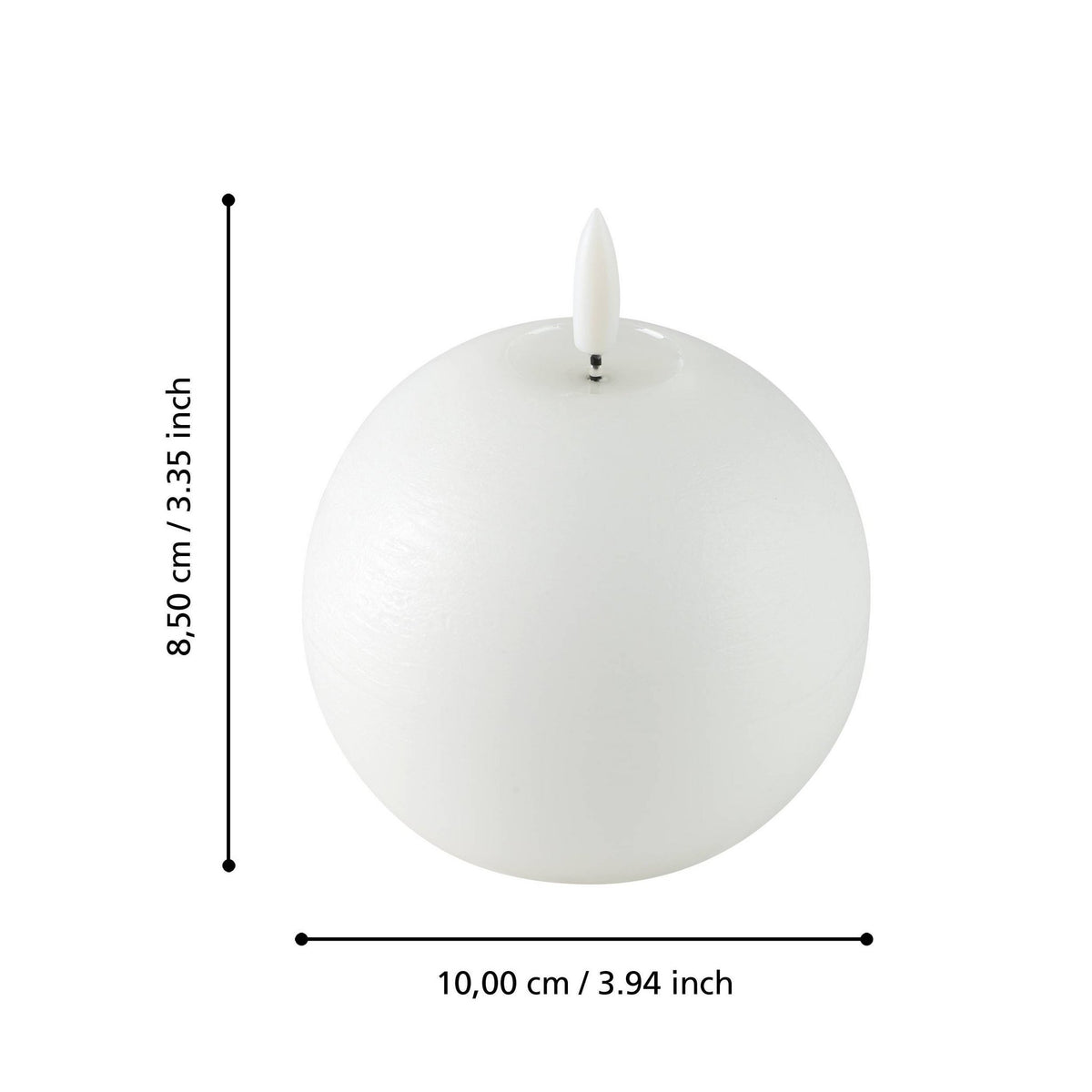 LED Kaars Leskino Wit 10x10cm