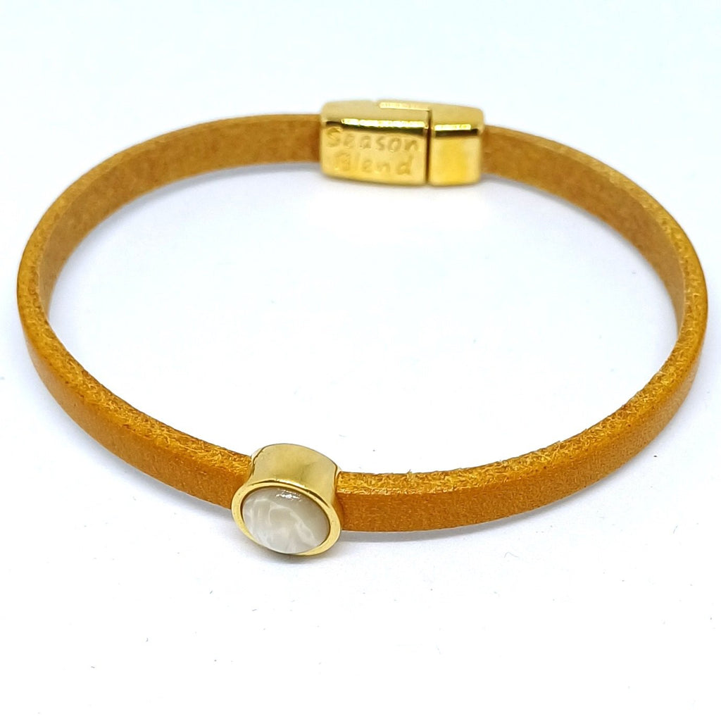 Timeless leren armband 24K verguld kleurrijk