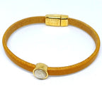 Timeless leren armband 24K verguld kleurrijk
