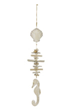 J-Line hanger Schelp + Zeepaard Witgewassen - hout - naturel