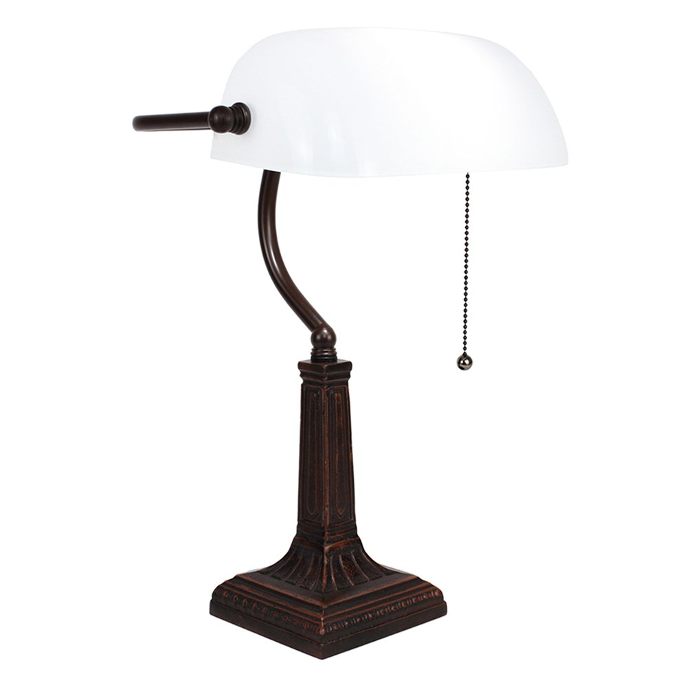 Tafellamp 26x23x42 cm Wit Metaal bureaulamp