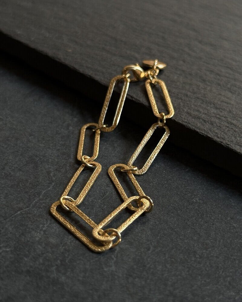 Schakelarmband met gouden munt