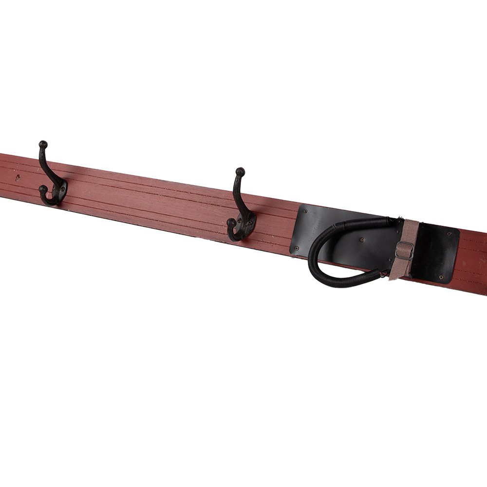 Wandkapstok 4 Haken 172x8x12 cm Rood Hout