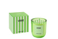 J-Line geurkaars Verde - Spring Ivy & Neroli - glas - groen - S