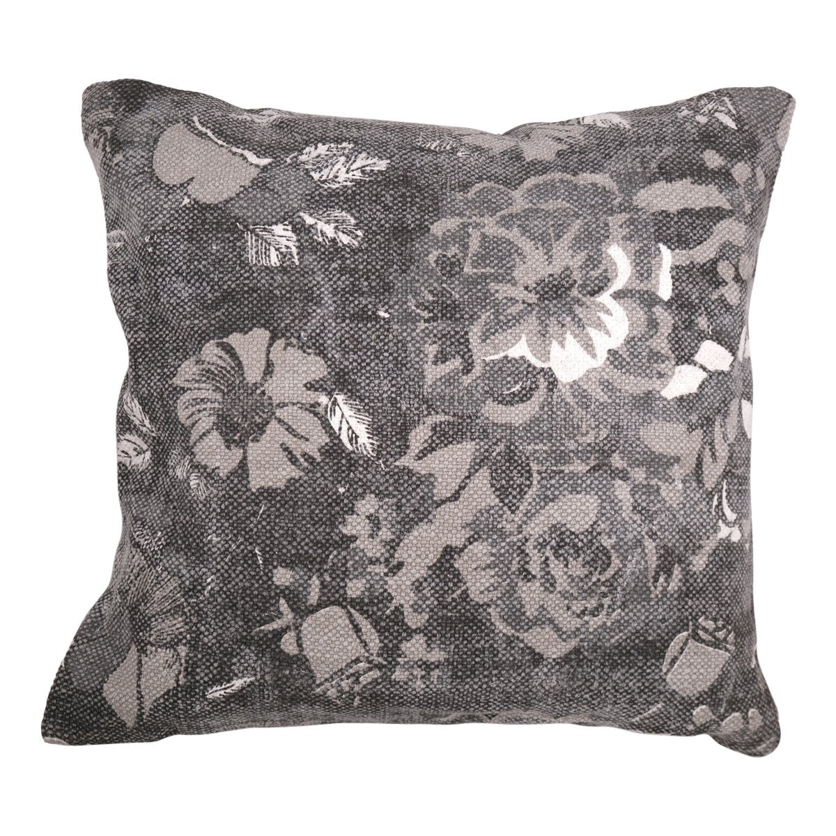 Vintage Flower kussen grijs 60x60cm