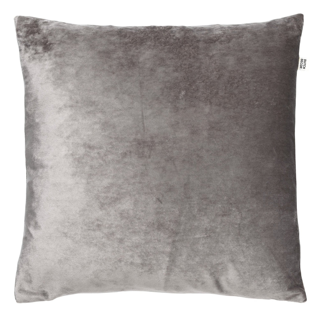 Dutch Decor SKY - Kussen 45x45 cm - Fluweel - Drijfhout - Taupe