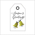 Cadeau kaartjes – Seasons Greetingd – label gold – 5cm x 9cm -20 st
