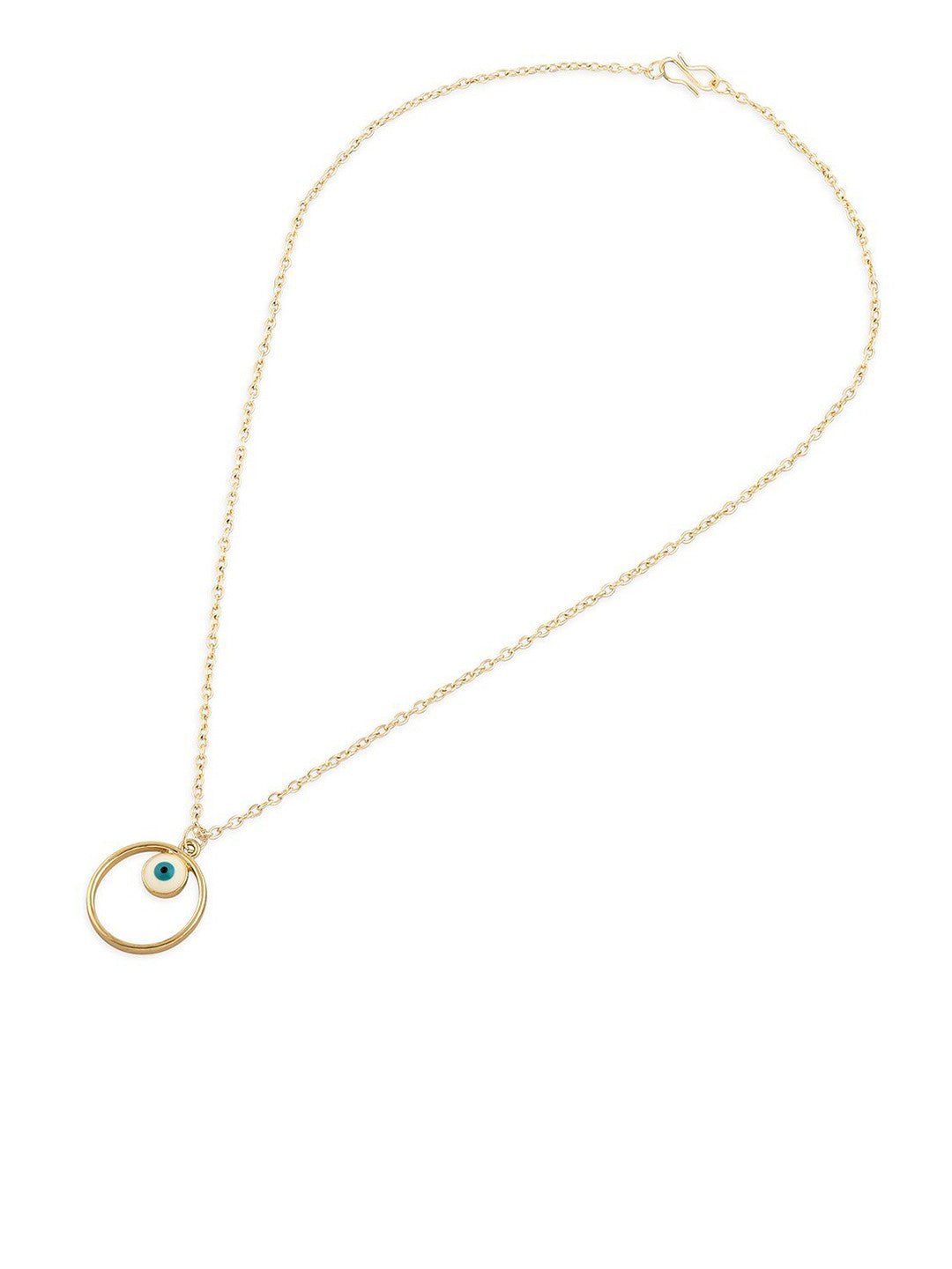 Vergulde geëmailleerde ketting – kettingketting – blauw en wit emaille – 23 cm lengte