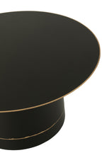 J-Line salontafel Cilinder Rond - ijzer - zwart/goud - L