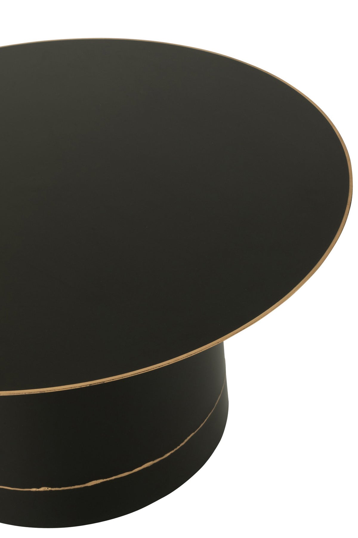 J-Line salontafel Cilinder Rond - ijzer - zwart/goud - L