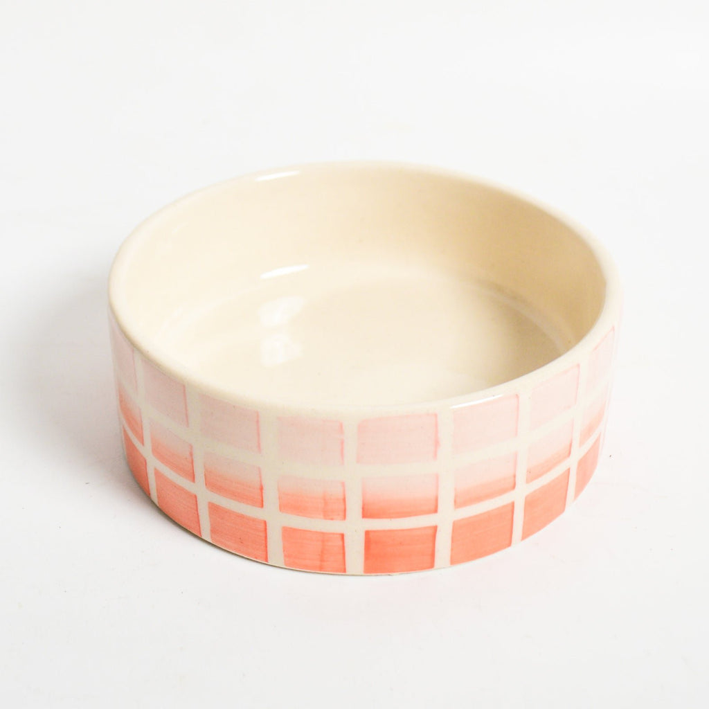 Serveerschaal | Handbeschilderd Keramiek Geruit Ombre | 5 inch