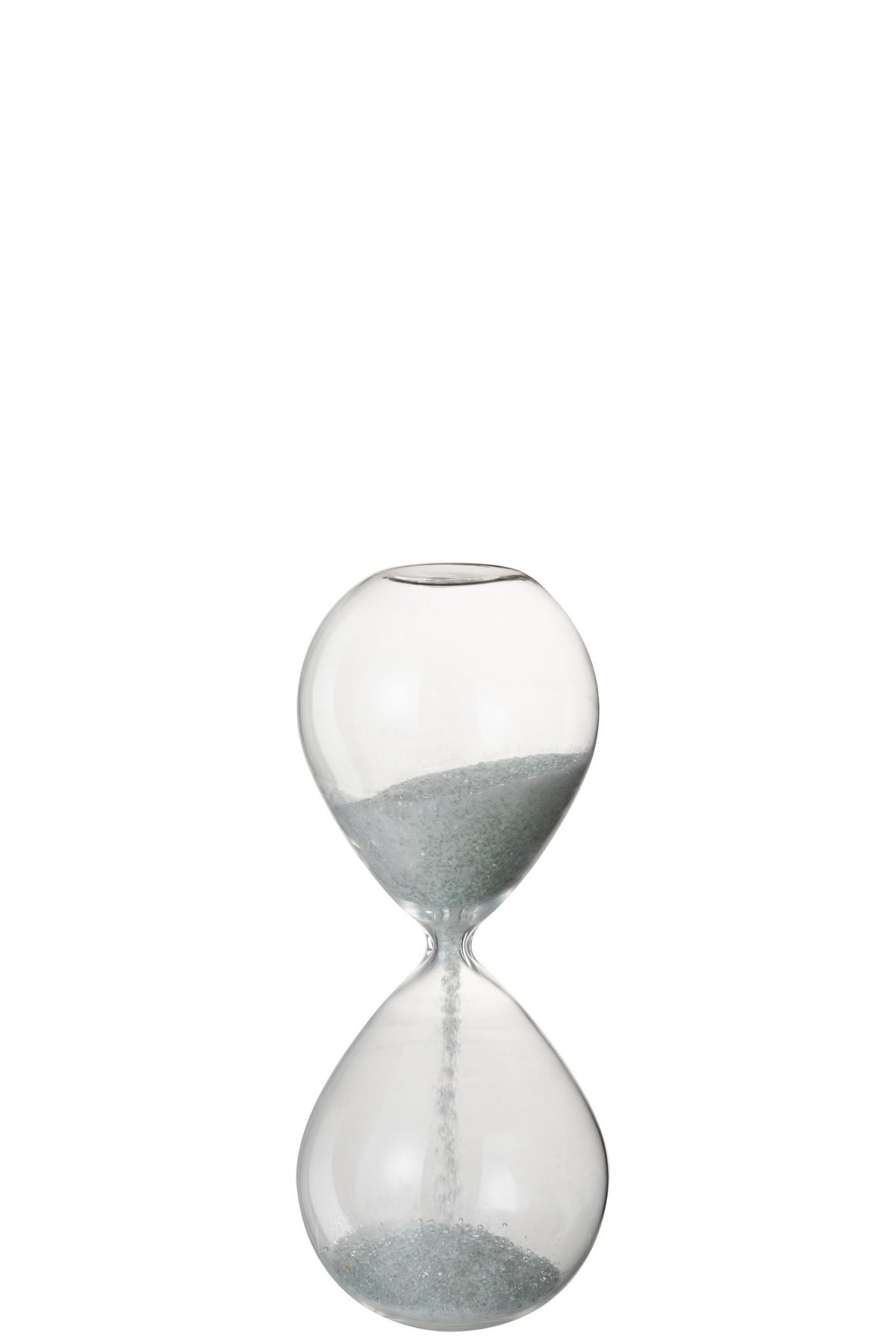 J-Line zandloper Parels - glas - wit - medium