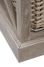 J-Line Salontafel Rechthoek - 2 schuiven en 1 mand - hout - grijs