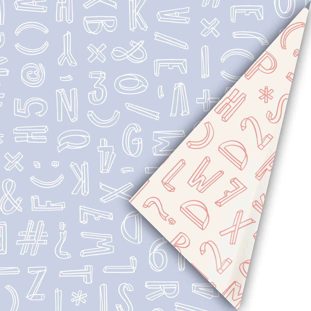 Typo Graphic - Rollen cadeaupapier - 10 stuks