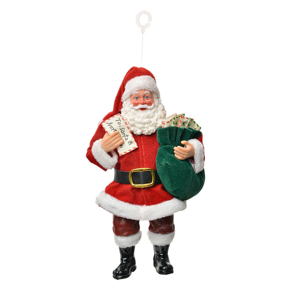 Kersthander Kerstman 11X6X17 CM Rood Textiel