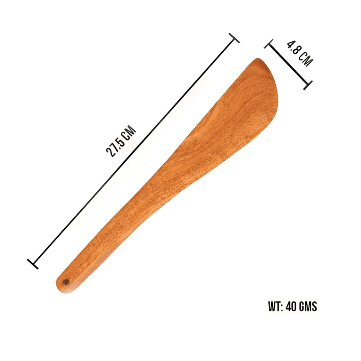 Houten Flip Spatel Pollepel Set – Keukengerei – Neemhout, Krasvrij – Set van 4, 37cm
