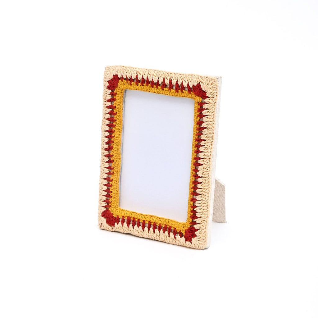 Fotolijst – Elegantie met gouden amberkleurige kralen – Ambachtelijk decor – 4×6 inch