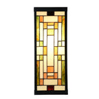 Wandlamp Tiffany 14x16x40 cm Beige Glas