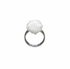 Dames set armband en ring met witte Agaat