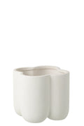 J-Line bloempot Buddy - keramiek - wit - M