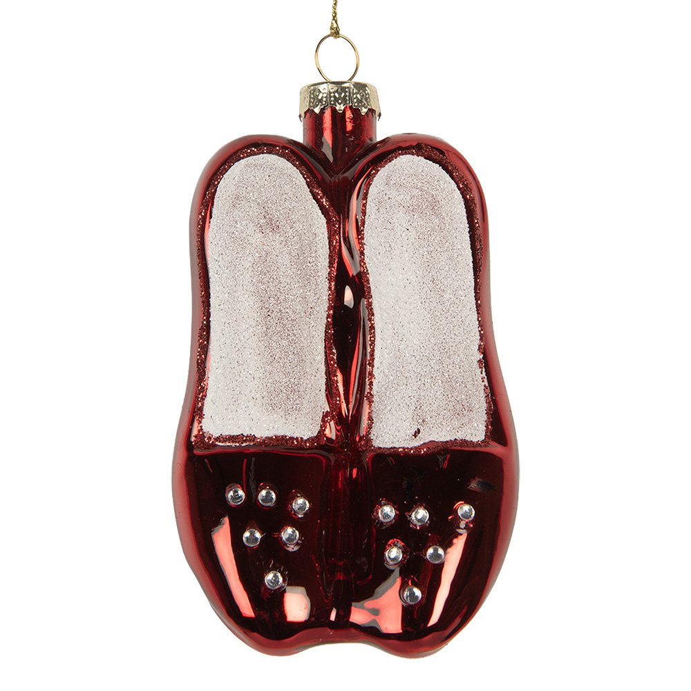 Kertshanger Schoen 6x6x10 cm Rood Glas